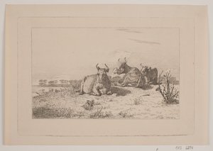 Lepäävät lehmät tekijältä Johan Adolph Kittendorff