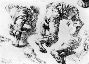 Sivu luonnoksia, 1913. tekijältä Adolph Menzel