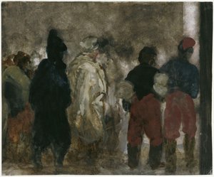 Ranskalaisien sotavankien saapuminen Berliiniin yöllä tekijältä Adolph Menzel