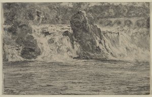 Reinin putoukset Schaffhausenissa Reinin putoukset Schaffhausenista, 1885. tekijältä Adolph Menzel