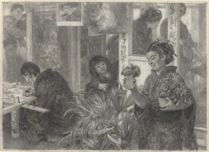 Japanilainen taiteilija työssä tekijältä Adolph Menzel