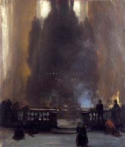 Kirkon sisätilat (barokkityylinen alttari) tekijältä Adolph Menzel