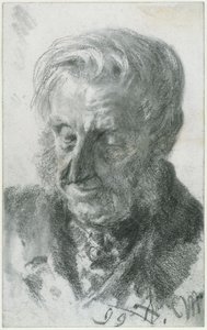 Vanhan miehen pää tekijältä Adolph Menzel
