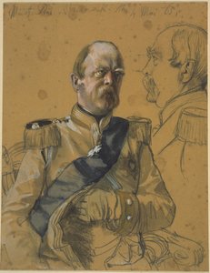 Otto, kreivi von Bismarck-Schönhausen. Tutkielma maalaukseen "Vilhelm I:n kruunajaiset Königsbergissä" tekijältä Adolph Menzel