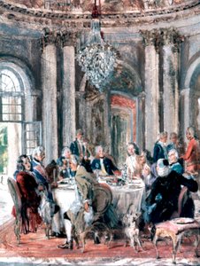 Jälleennäkeminen kartanossa, 1849 tekijältä Adolph Menzel