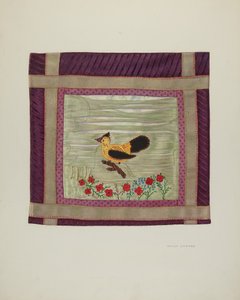 Applique Coverlet Detail, 1941.