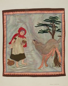 Päällinen yksityiskohta Punahilkka, c. 1941.