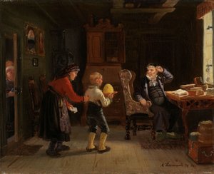Ilmoittautuminen rippijuhliin tekijältä Adolph Tidemand