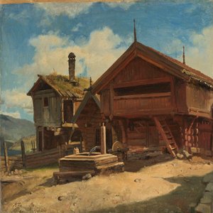 The Farm Gulsvik Hallingdalissa tekijältä Adolph Tidemand