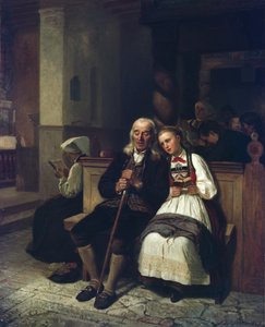 Sokea ja hänen tyttärensä tekijältä Adolph Tidemand