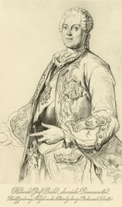 Heinrich von Brühl / Menzel n. Silvestre tekijältä Adolph Menzel