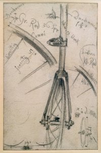 Penny-farthingia koskevat tutkimukset, tekniset yksityiskohdat tekijältä Adolph Menzel