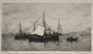 Veneet Italian kabotaasirannikoilla, 1874. tekijältä Adolphe Appian