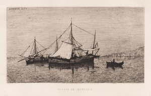 KalastusveneCoastal Shipping Boat Italian Coast..., 1874. tekijältä Adolphe Appian