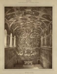 Rooma - Vatikaanin palatsi, Sikstuksen kappeli - Michelangelo tekijältä Adolphe Braun