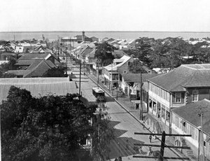 Old King Street etelään katsova, Kingston, Jamaika, c1905.
