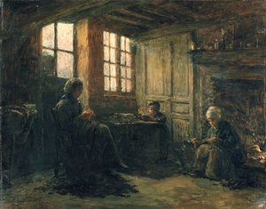 Naiset ruskeutuvat liinavaatteet, Honfleur, 1877