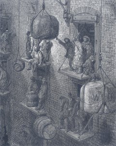 Varastointi kaupungissa, 1872 tekijältä Adolphe Francois Pannemaker
