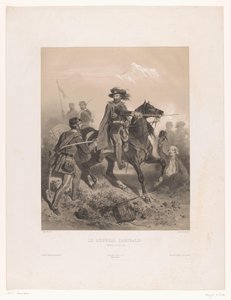 Kenraali Giuseppe Garibaldi komentajana Varesen taistelussa Le General Garibaldi (nimi esineessä)