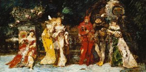 Hahmot kannella Faustin ja Mephiston kanssa; Figuurit terassilla Fausteen ja Mephiston kanssa, n. 1875-1880