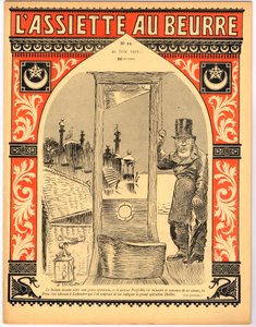 Kansi "" The Butter Dish "", satiirinen väreissä tekijältä Adolphe Leon Willette
