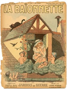Kansi "" La Baionnette ", Satirique en Colors tekijältä Adolphe Leon Willette