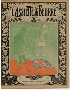Kansi "" The Butter Plate", Satirique en Colors tekijältä Adolphe Leon Willette