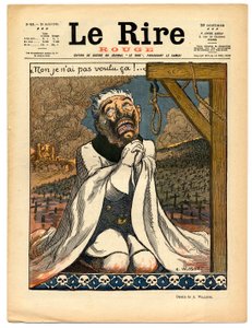 Kansi "" The Red Laughter", satiirinen väreissä tekijältä Adolphe Leon Willette