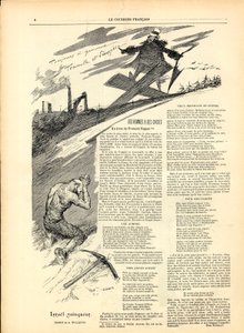 The English Courier, mustavalkoinen satiirinen tekijältä Adolphe Leon Willette