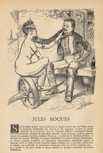 Nykyajan miehet, numero 411, kuvitus: Adolphe dit Willette (1857-1926): Lehdistö, Le Courrier Français, Roques Jules (1800-1900-luku) tekijältä Adolphe Leon Willette