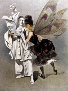 Pierrot ja Columbinen keijukummi tekijältä Adolphe Leon Willette