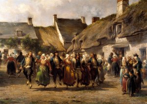 Häät Bretagnessa vuonna 1863 Adolphe Pierre Leleux