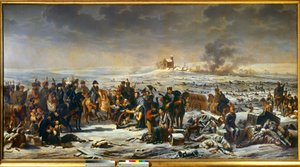 Preussin ja Puolan kampanja (1806-1807) "" Napoleon I (1769-1821) Eylaun taistelukentällä 9/02/1807" Adolphe Roehnin (1780-1867) maalaus 1807 Boissy Saint Leger. Grosboisin linna