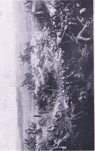 Ranskalaisten suorittama Malakoffin valtaus, kuvitus brittiläisistä taisteluista maalla ja merellä, 1915 tekijältä Adolphe Yvon