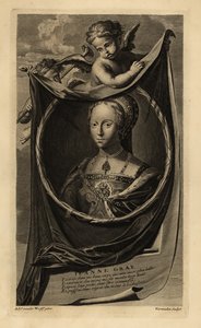Lady Jane Gray (1537-1554) (kaiverrus) tekijältä Adriaan van der (after) Werff