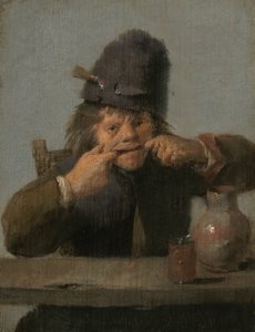 Nuoriso tekee kasvot tekijältä Adriaen Brouwer