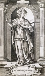 Tieteiden allegoria, Adriaen Collaert (noin 1560-1618). tekijältä Adriaen Collaert