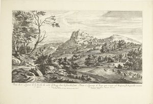 Gezicht op Saint Laurent de la Roche Näkymä St. Laurent de la Rochelle Costé du Bourgista Franche Comtéssa (otsikko esineessä)
