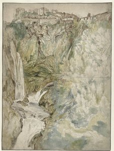 Näkymä suurelle kaskadille Tivolissa tekijältä Adriaen Honich (attributed to)