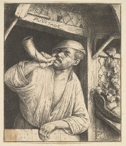 Baker Blowing Horn, 1610-85. tekijältä Adriaen Jansz. van Ostade