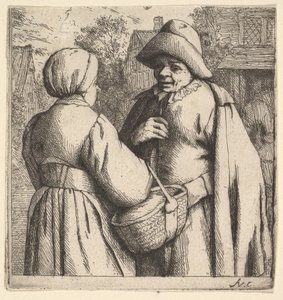 Keskustelu kadulla, 1610-85. tekijältä Adriaen Jansz. van Ostade