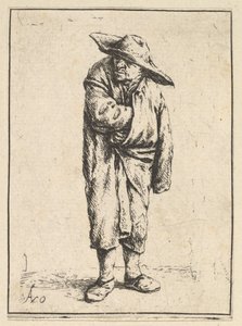 Viittaansa kääritty talonpoika, 1610-85. tekijältä Adriaen Jansz. van Ostade