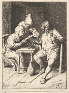 Laulava pariskunta ja viulu, 1610-85. tekijältä Adriaen Jansz. van Ostade