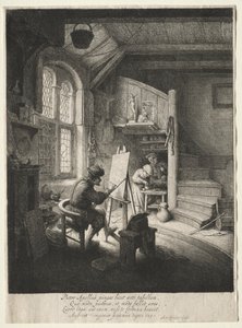 Painters Studio. tekijältä Adriaen Jansz. van Ostade