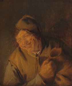 Iloinen talonpoika, 1630-50 tekijältä Adriaen Jansz. van Ostade