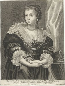 Englannin Charles I:n vaimon Henrietta Marian muotokuva
