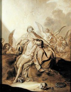Pieta, 1637 tekijältä Adriaen Pietersz van de Venne
