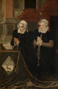 Golgata ja Gillis de Smidtin ja Maria de Deckeren perhe (öljy paneelissa)