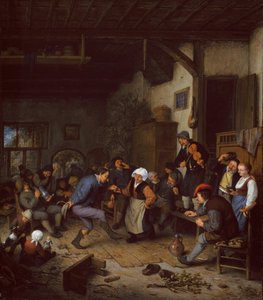 Merrymakers in an Inn, 1674. tekijältä Adriaen van Ostade