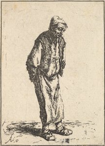 Talonpoika kädet selän takana, 1610-85. tekijältä Adriaen van Ostade